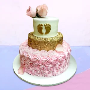 Fondant Strawberry Baby Shower Cake